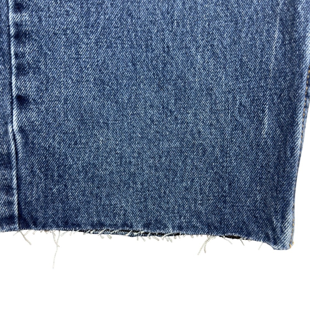 Levi Strauss 550 Jeans Mens W38 L28 Blue Denim Relaxed Fit Straight Leg Raw Hem - Picture 5 of 7
